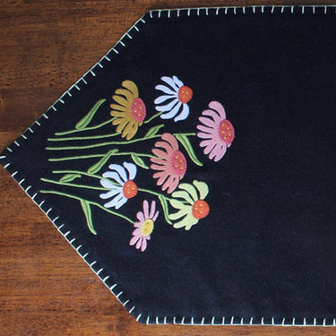 Cone Flower Black Table Runner TRGD1026 - The Fox Decor